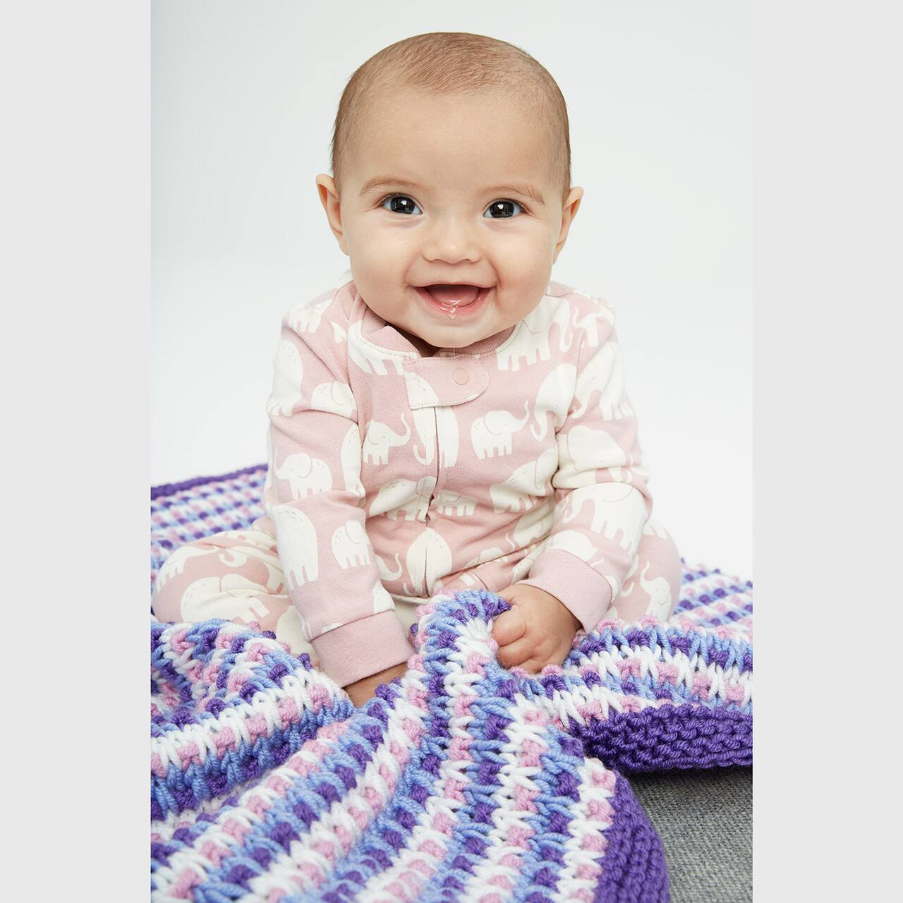 Lion Brand&#xAE; Color Made Easy Slip Stitch Knit Baby Afghan
